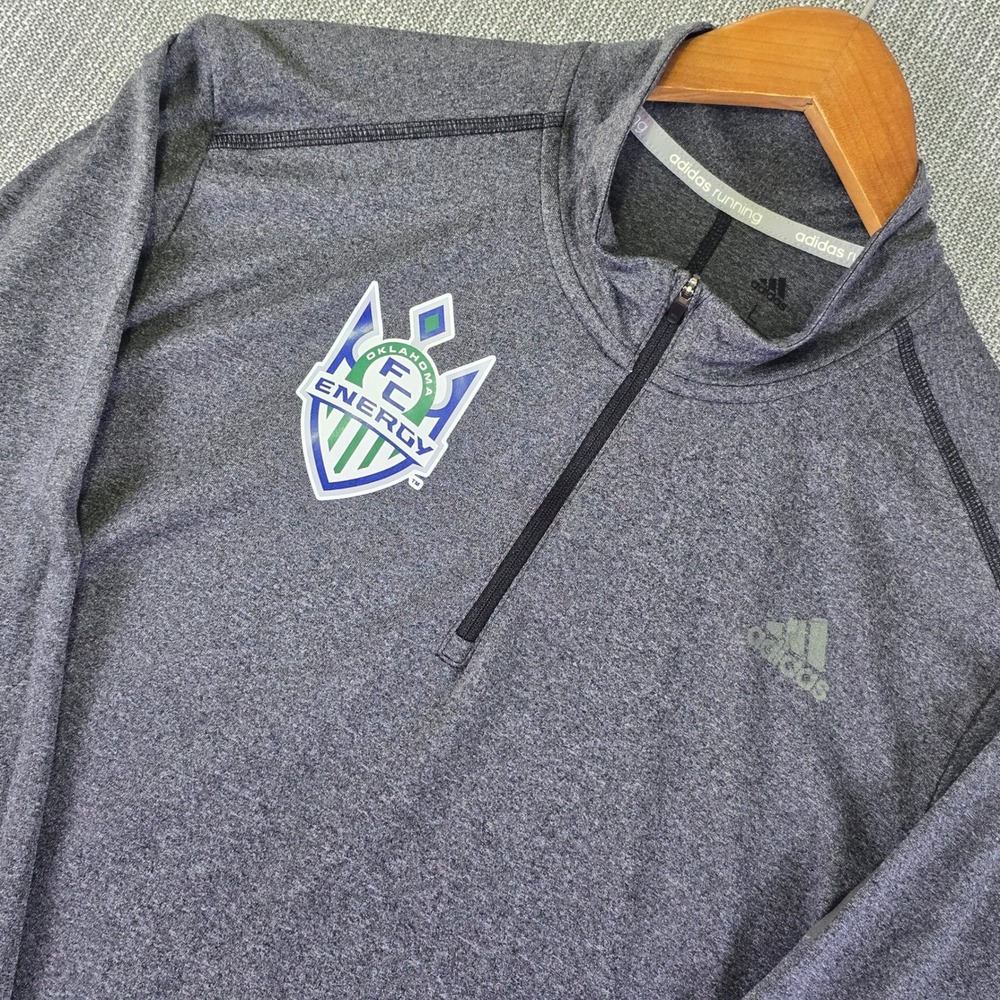 Oklahoma City Energy FC x Adidas Pullover Mens L Climalite Dark Gray Quarter Zip